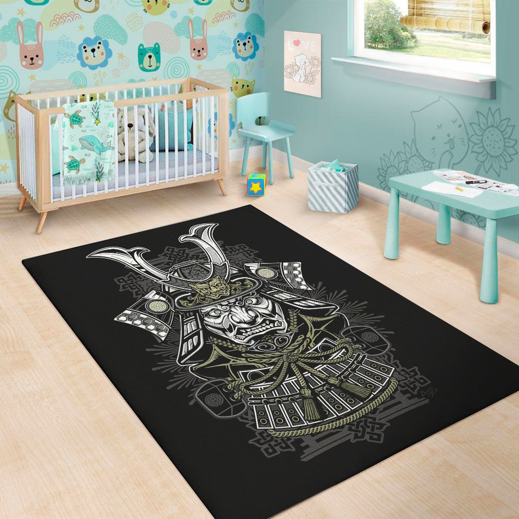 japanese samurai warrior print area rug floor decor 2205