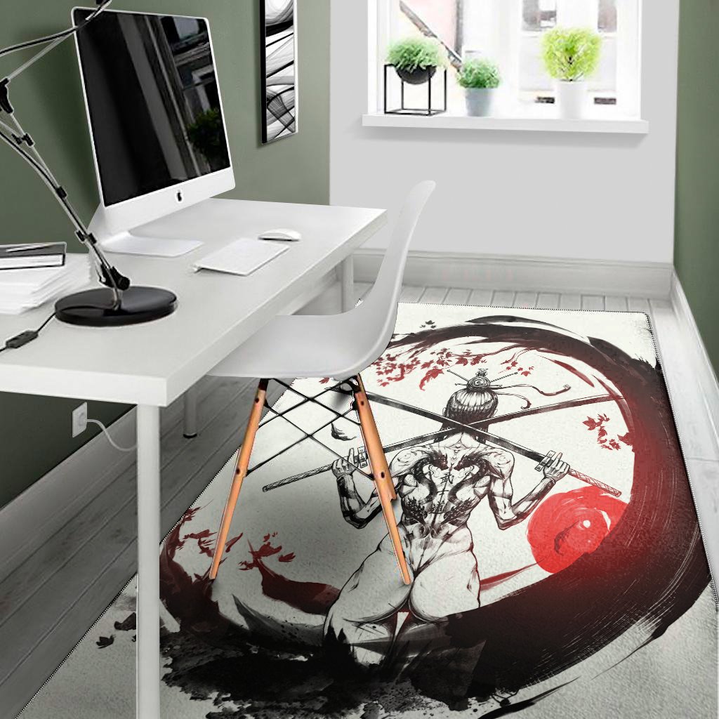 Japanese Samurai Woman Print Area Rug Floor Decor japanese samurai woman print area rug floor decor 5747