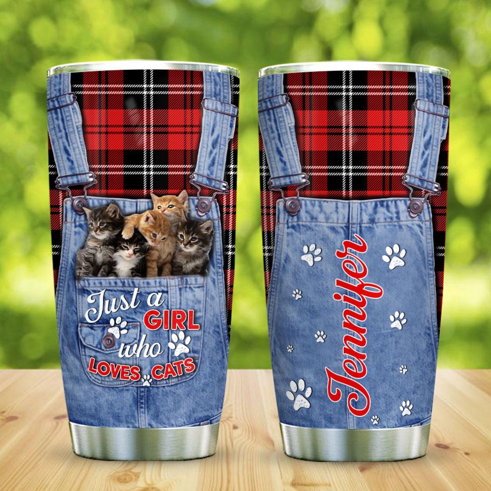 Jeans Girls Love Cats Personalized Stainless Steel Tumbler jeans girls love cats personalized stainless steel tumbler 1427