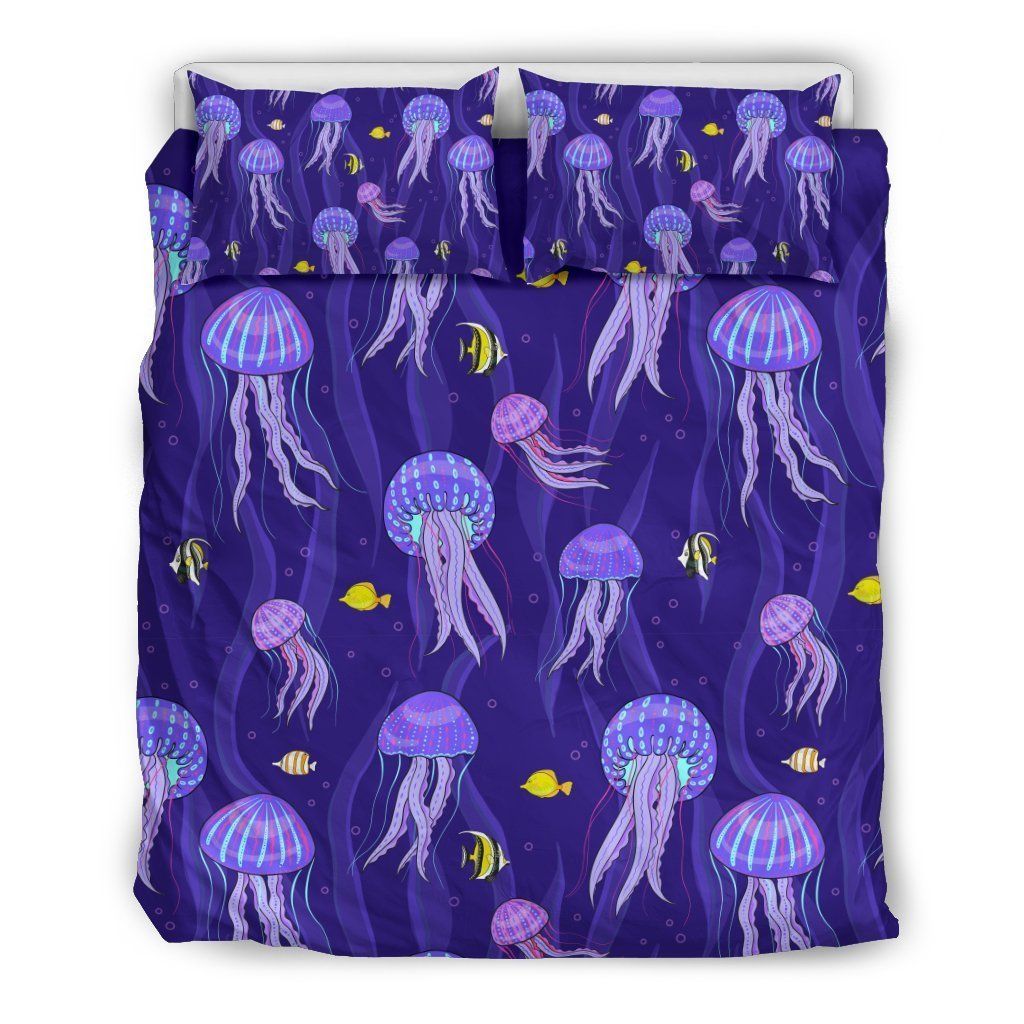 jellyfish cartoon cool design comfortable bedding set bedroom decor 3832
