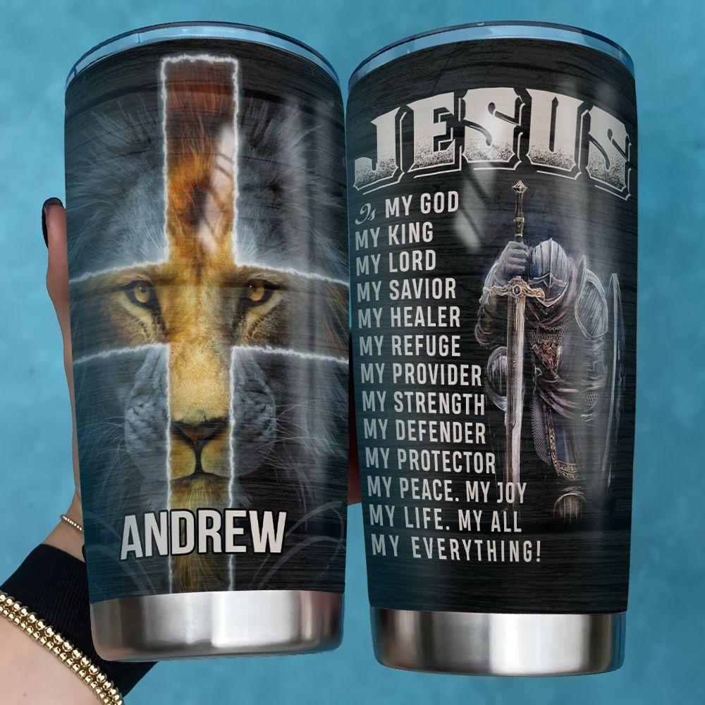 Jesus Lion Personalized Stainless Steel Tumbler jesus lion personalized stainless steel tumbler 1585
