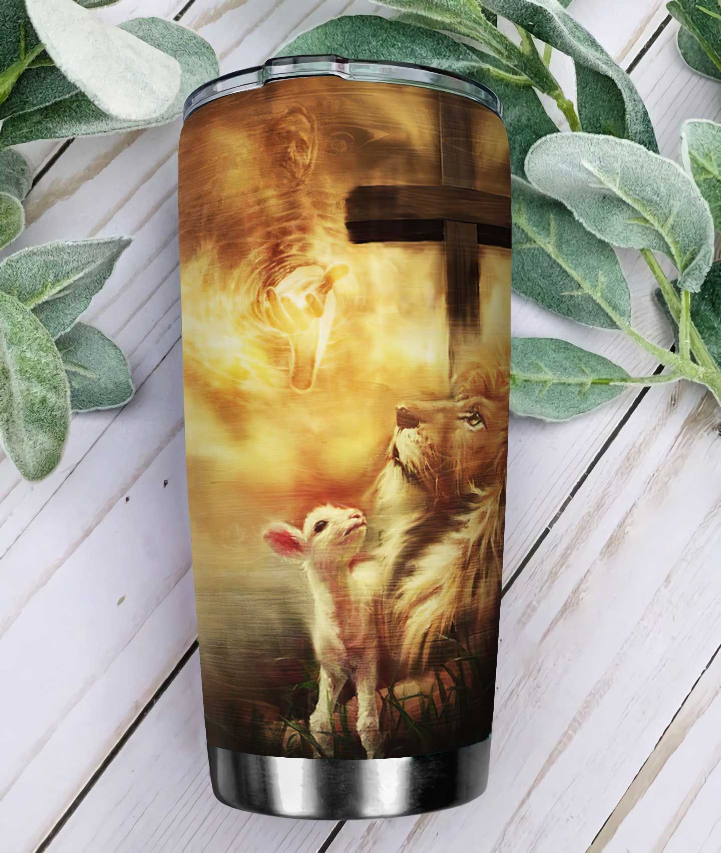 jesus sheep and lion promise keeper stainless steel tumbler 6812