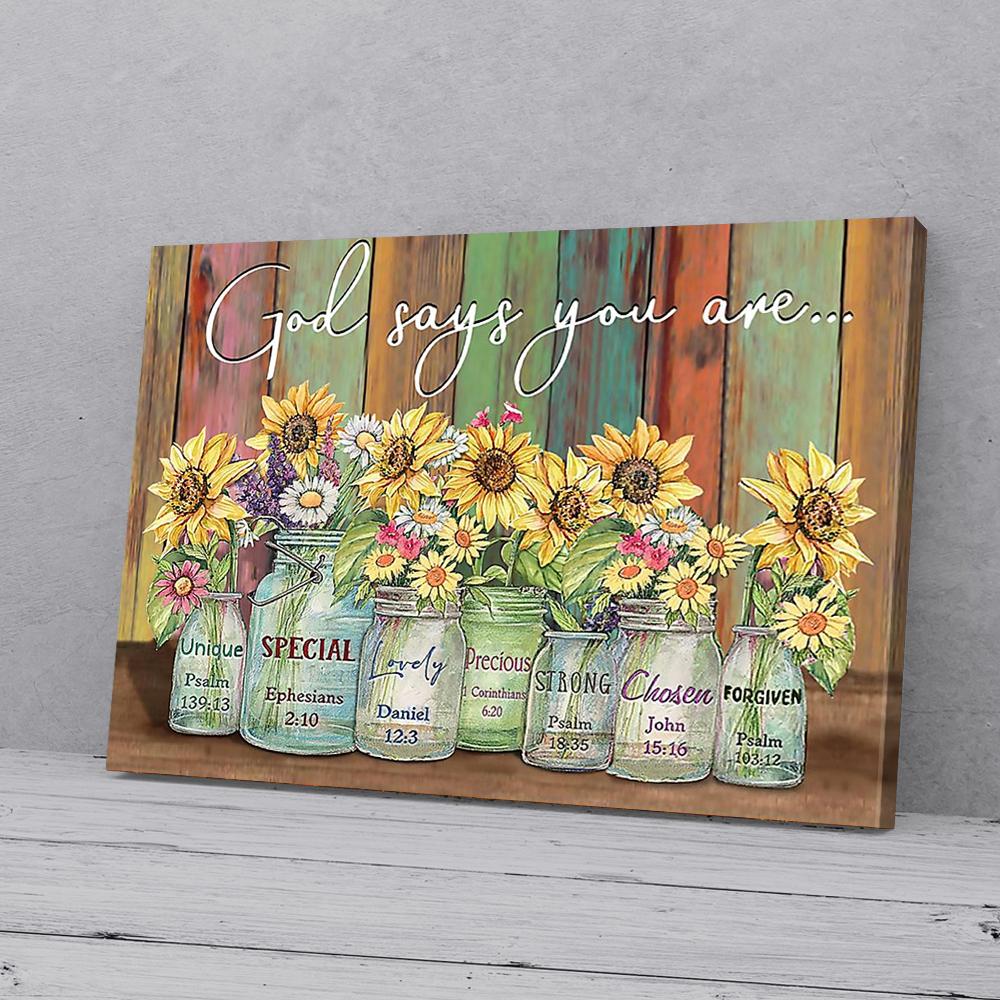 jesus sunflower canvas prints wall art decor 1538