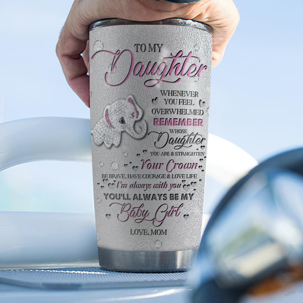 jewelry elephant mom to daughter personalized rmk stainless steel tumbler 7171