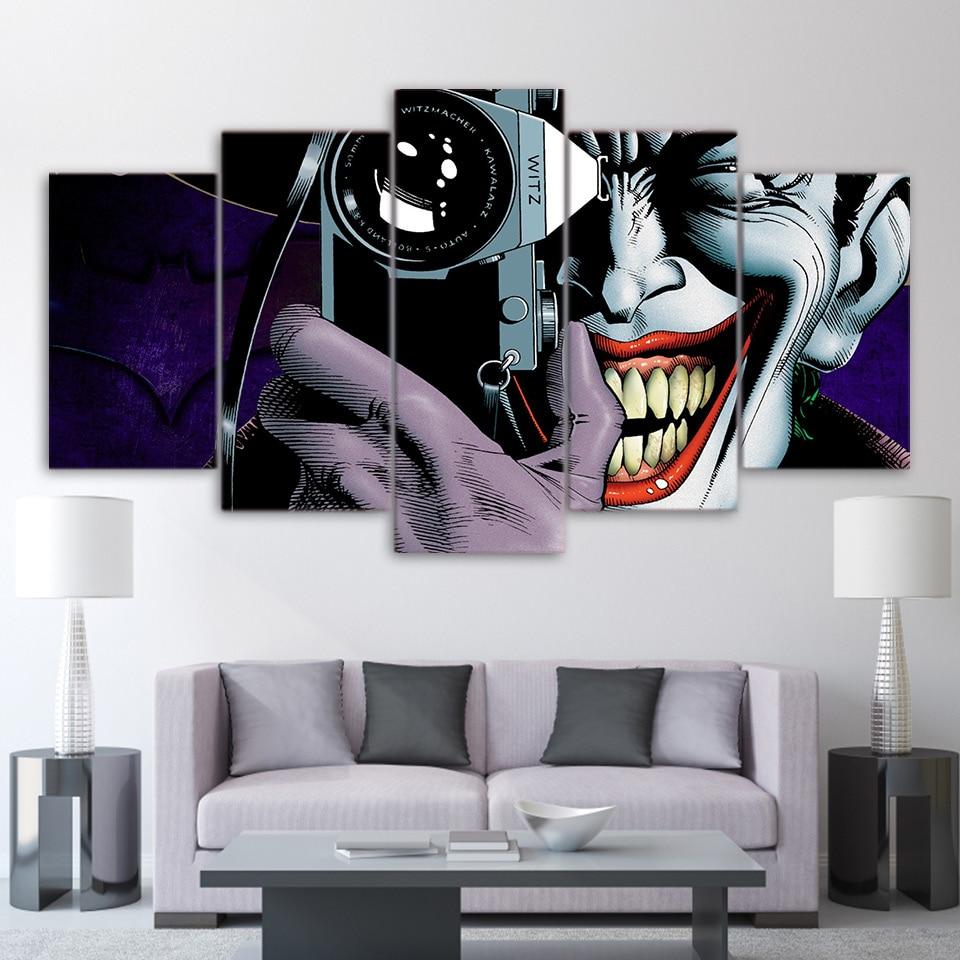 joker take abstract 5 panel canvas art wall decor 2493