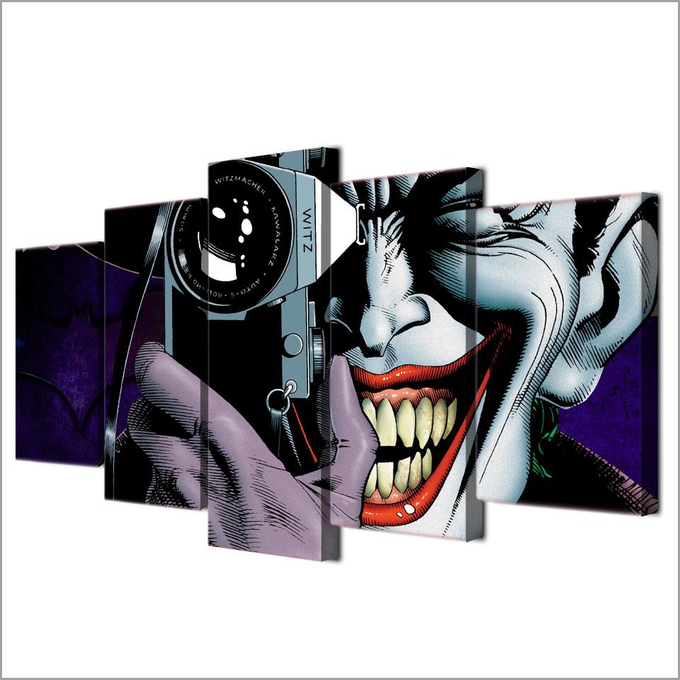 joker take abstract 5 panel canvas art wall decor 6255