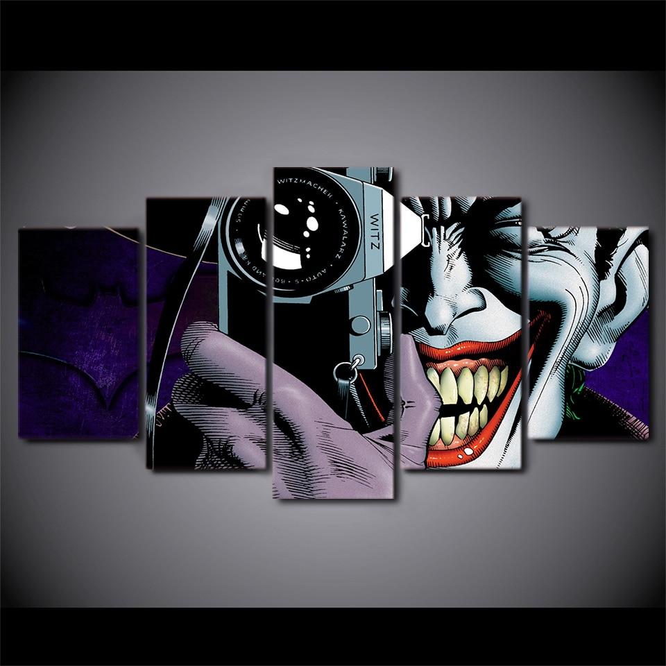 joker take abstract 5 panel canvas art wall decor 6939