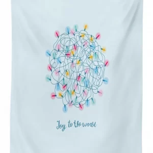 joy to the world wording 3d printed tablecloth table decor 4748
