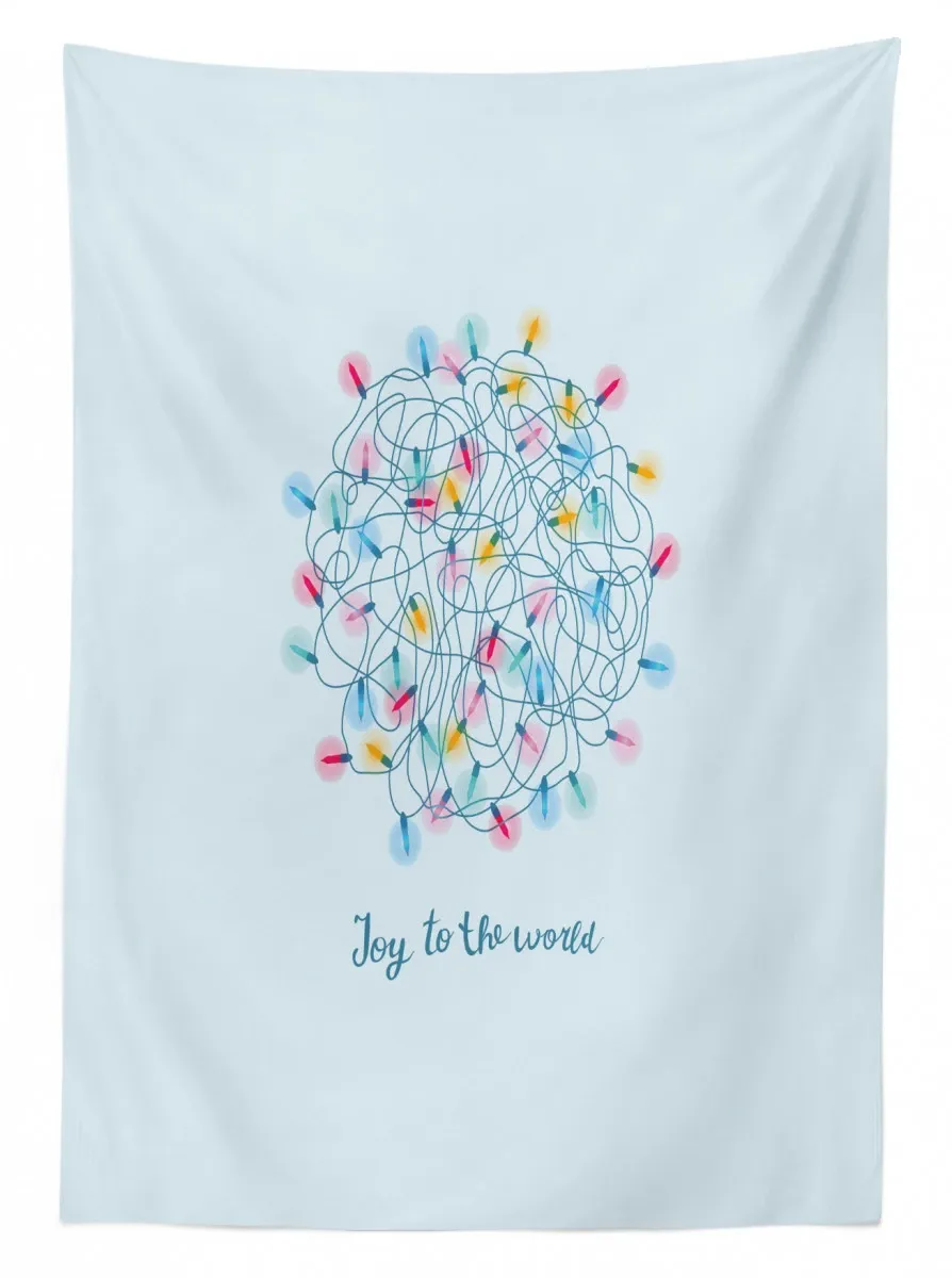 joy to the world wording 3d printed tablecloth table decor 4748