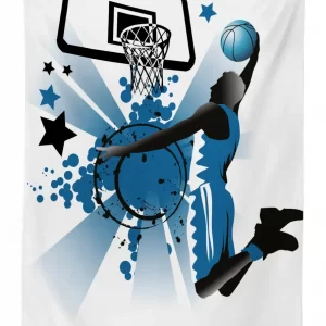 jumping player stars 3d printed tablecloth table decor 2483