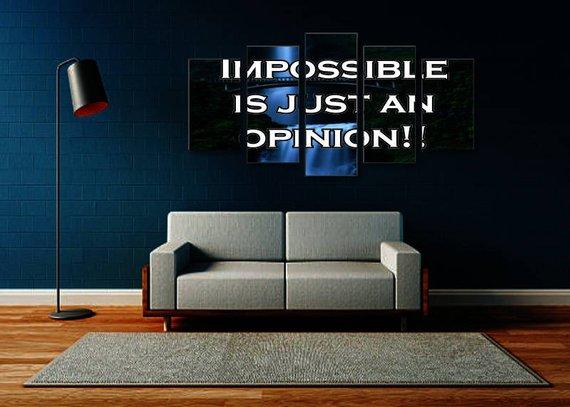 just an opinion abstract 5 panel canvas art wall decor 8510