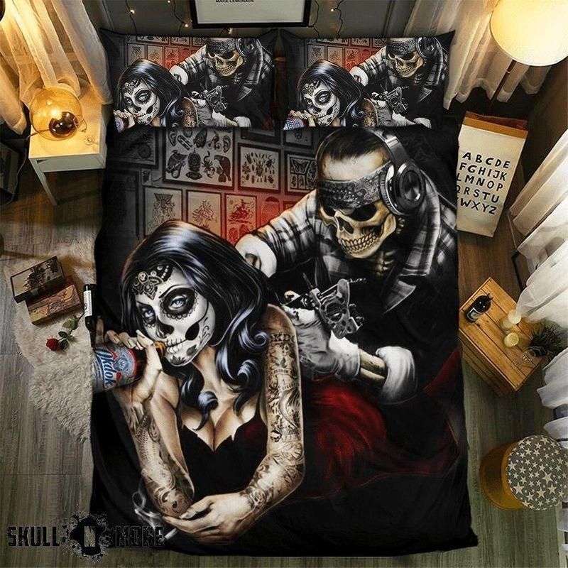 Killing Lady By Skull Printed Bedding Set Bedroom Decor killing lady by skull printed bedding set bedroom decor 4853