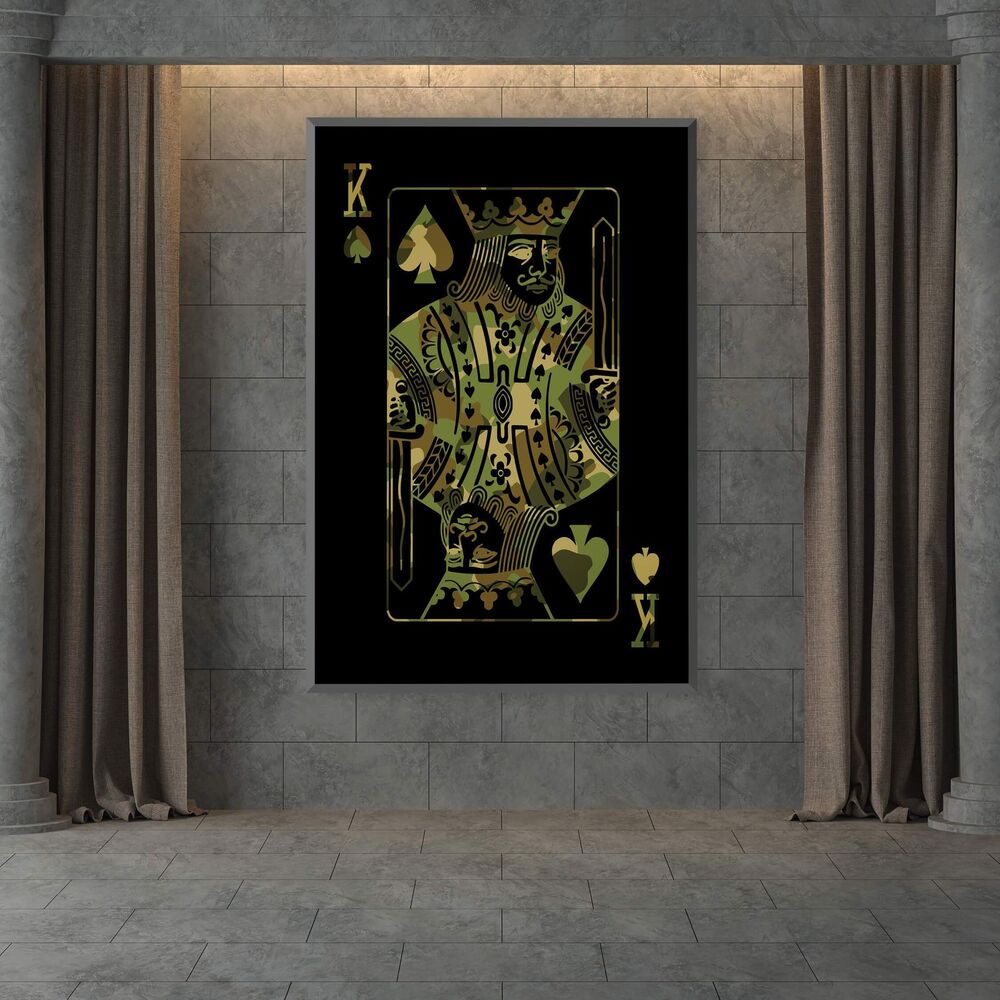 King Of Spades Camo Motivational Positive Canvas Print - Wall Art Decor king of spades camo motivational positive canvas print wall art decor 3869