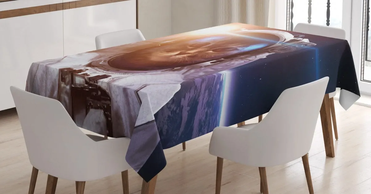 kitty lunar eclipse 3d printed tablecloth table decor 2954