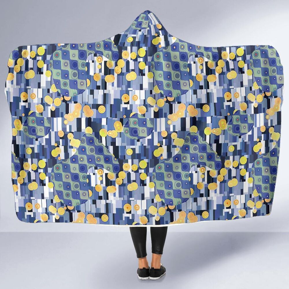 Klimt Pattern Print Hooded Blanket Cloak Blanket klimt pattern print hooded blanket cloak blanket 5957