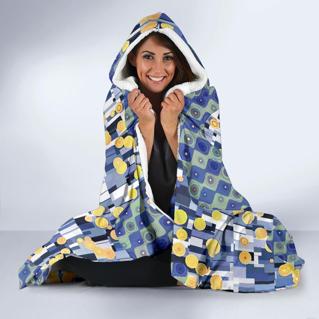 Klimt Pattern Print Hooded Blanket Cloak Blanket klimt pattern print hooded blanket cloak blanket 7605