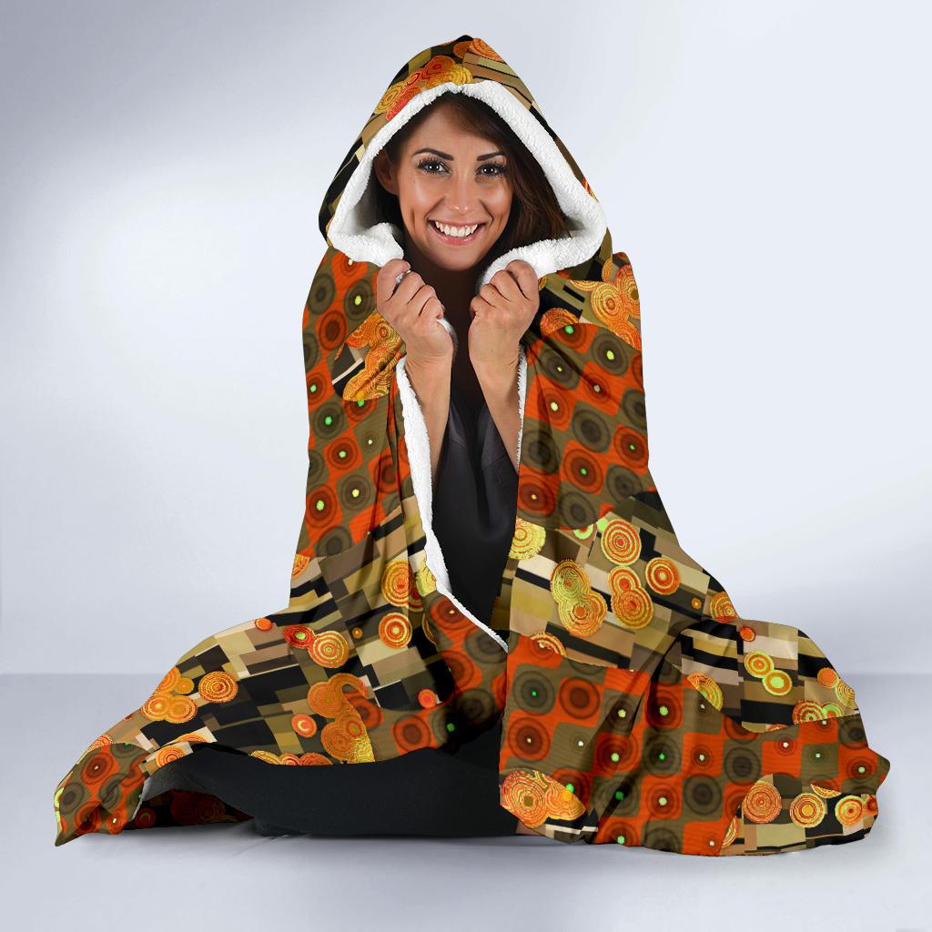 Klimt Print Pattern Hooded Blanket Cloak Blanket klimt print pattern hooded blanket cloak blanket 6852