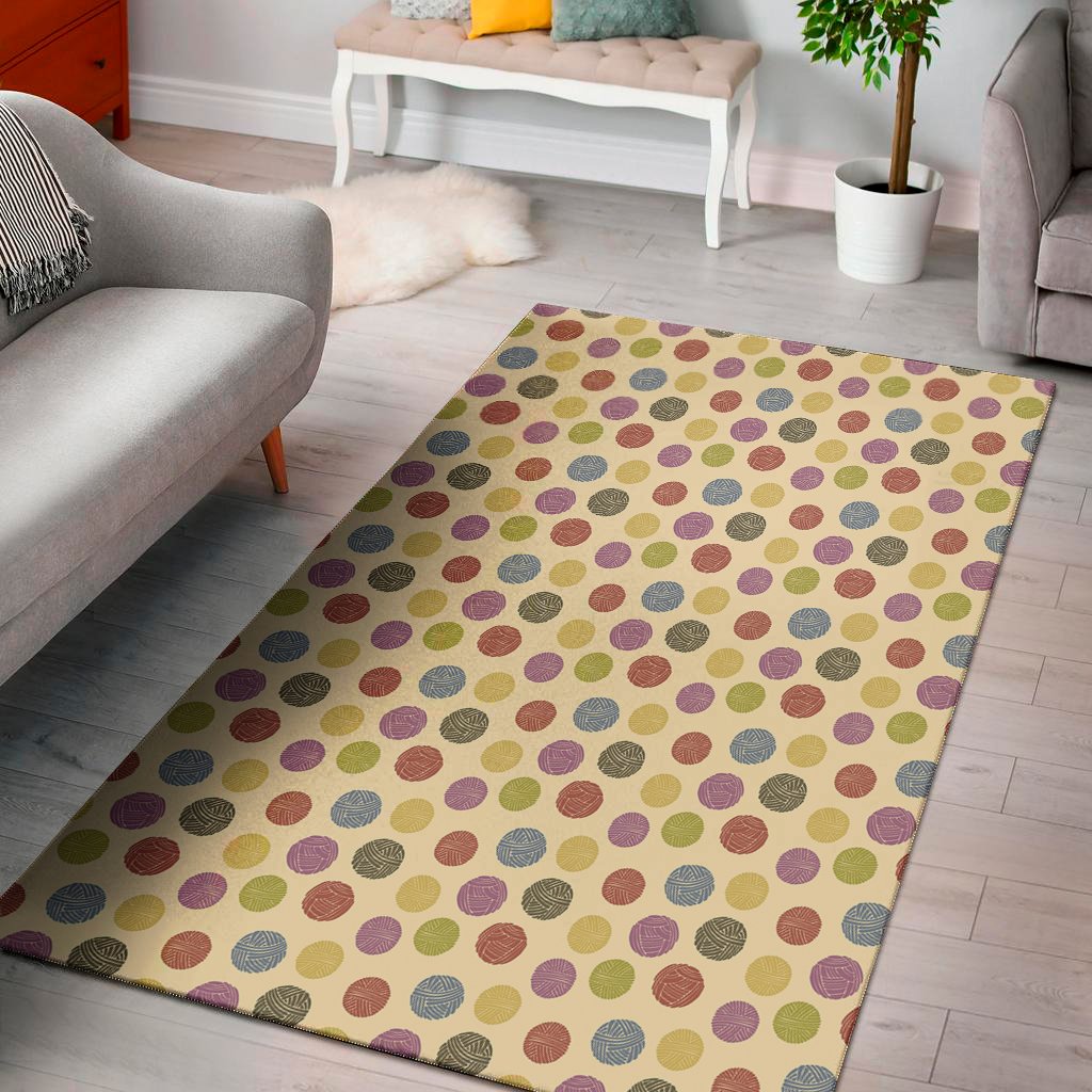 knitting yarn pattern print area rug floor decor 5102