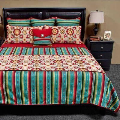 Laredo Turquoise Pattern Printed Bedding Set Bedroom Decor laredo turquoise pattern printed bedding set bedroom decor 4144