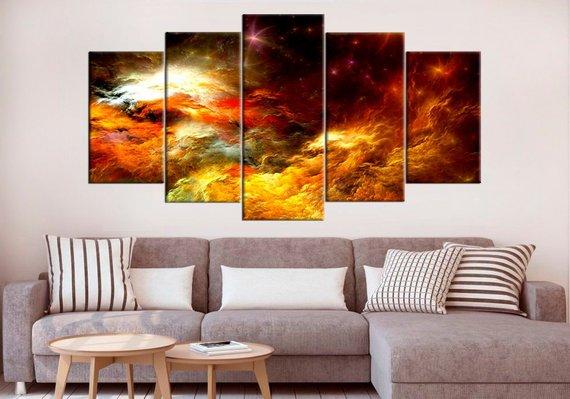 large abstract clouds abstract 5 panel canvas art wall decor 5294