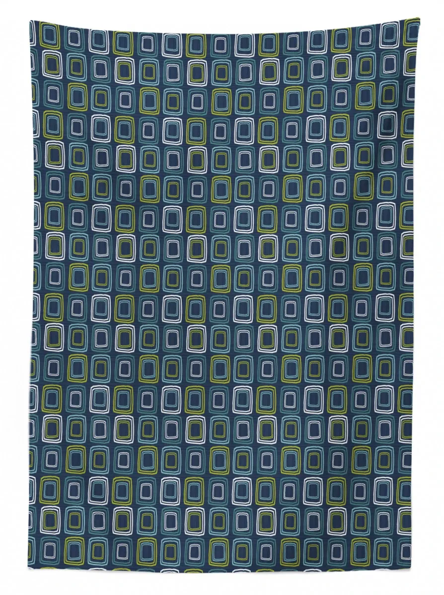 lattice vibrant squares art 3d printed tablecloth table decor 4111
