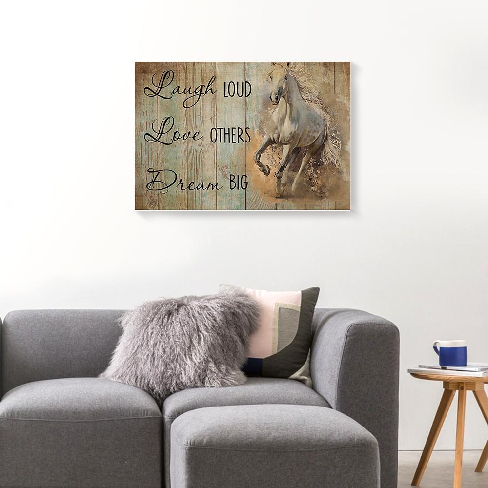 Laugh Love Dream Horse Canvas Prints - Wall Art Decor laugh love dream horse canvas prints wall art decor 3887