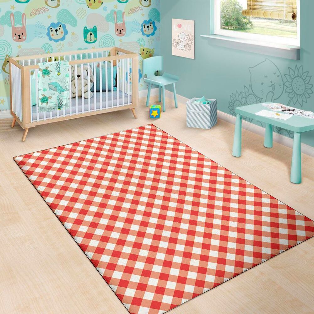 Lava Red And White Gingham Print Area Rug Floor Decor lava red and white gingham print area rug floor decor 1996