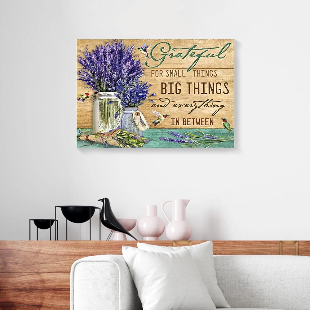 lavender hummingbird canvas prints wall art decor 8252