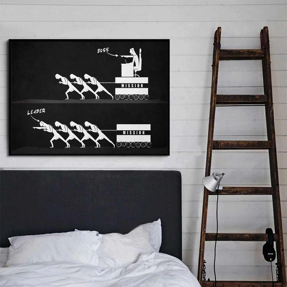 leaders lead motivational positive canvas print wall art decor 7737