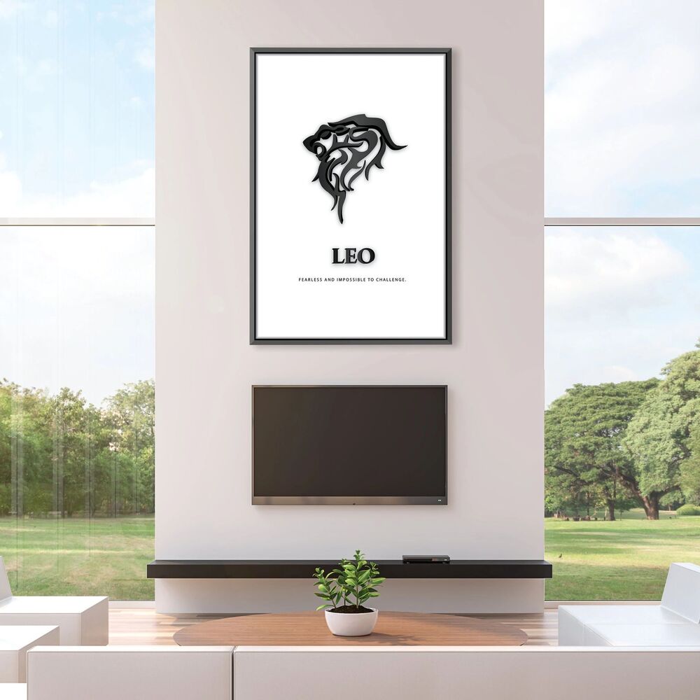 leo white motivational positive canvas print wall art decor 2897
