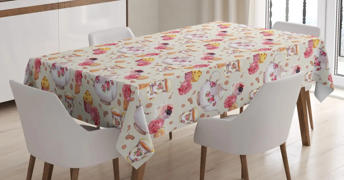 letters and colorful bugs 3d printed tablecloth table decor 3922