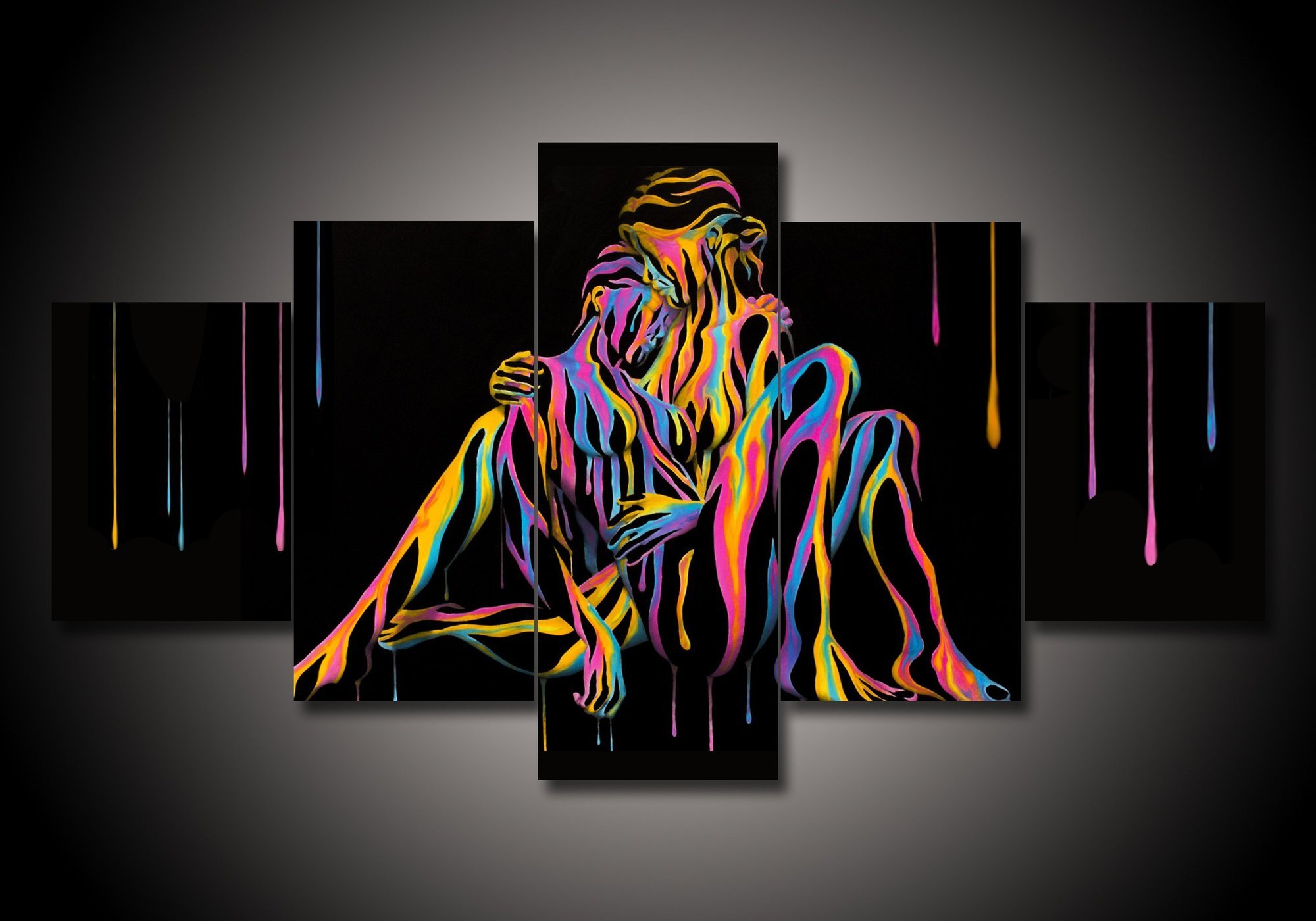 Lgbt 7 - Abstract 5 Panel Canvas Art Wall Decor lgbt 7 abstract 5 panel canvas art wall decor 7170