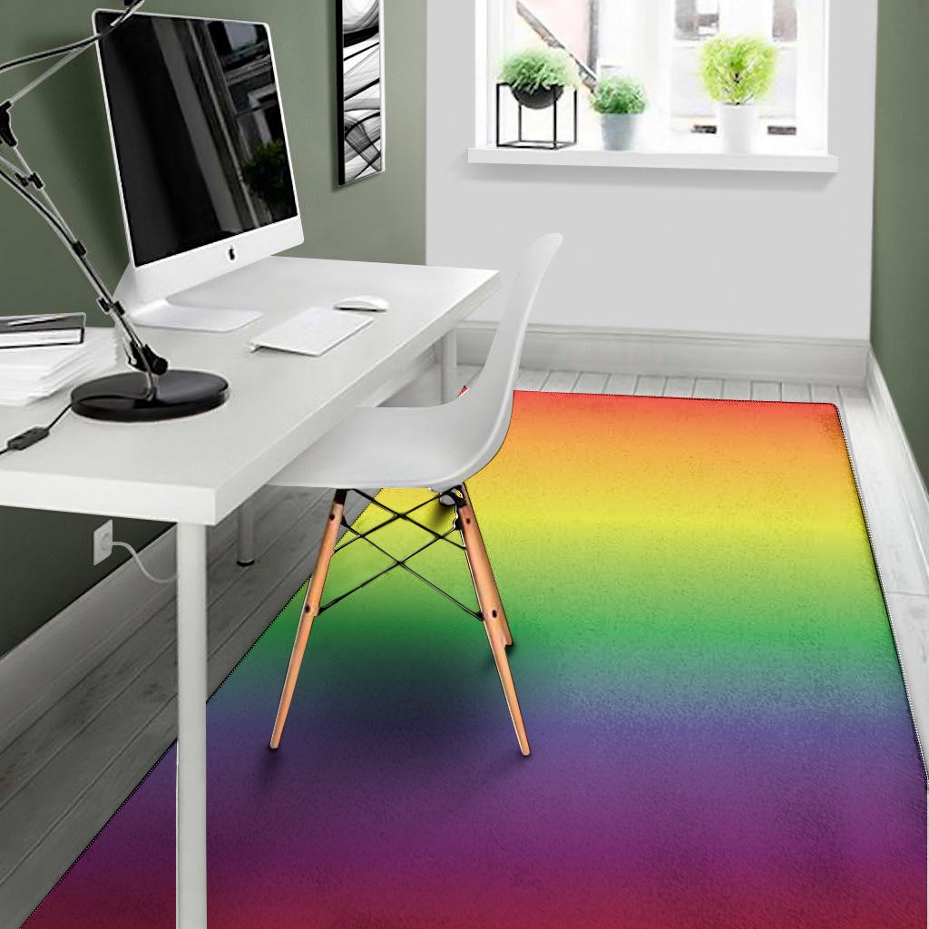 lgbt pride rainbow gradient print area rug floor decor 8047