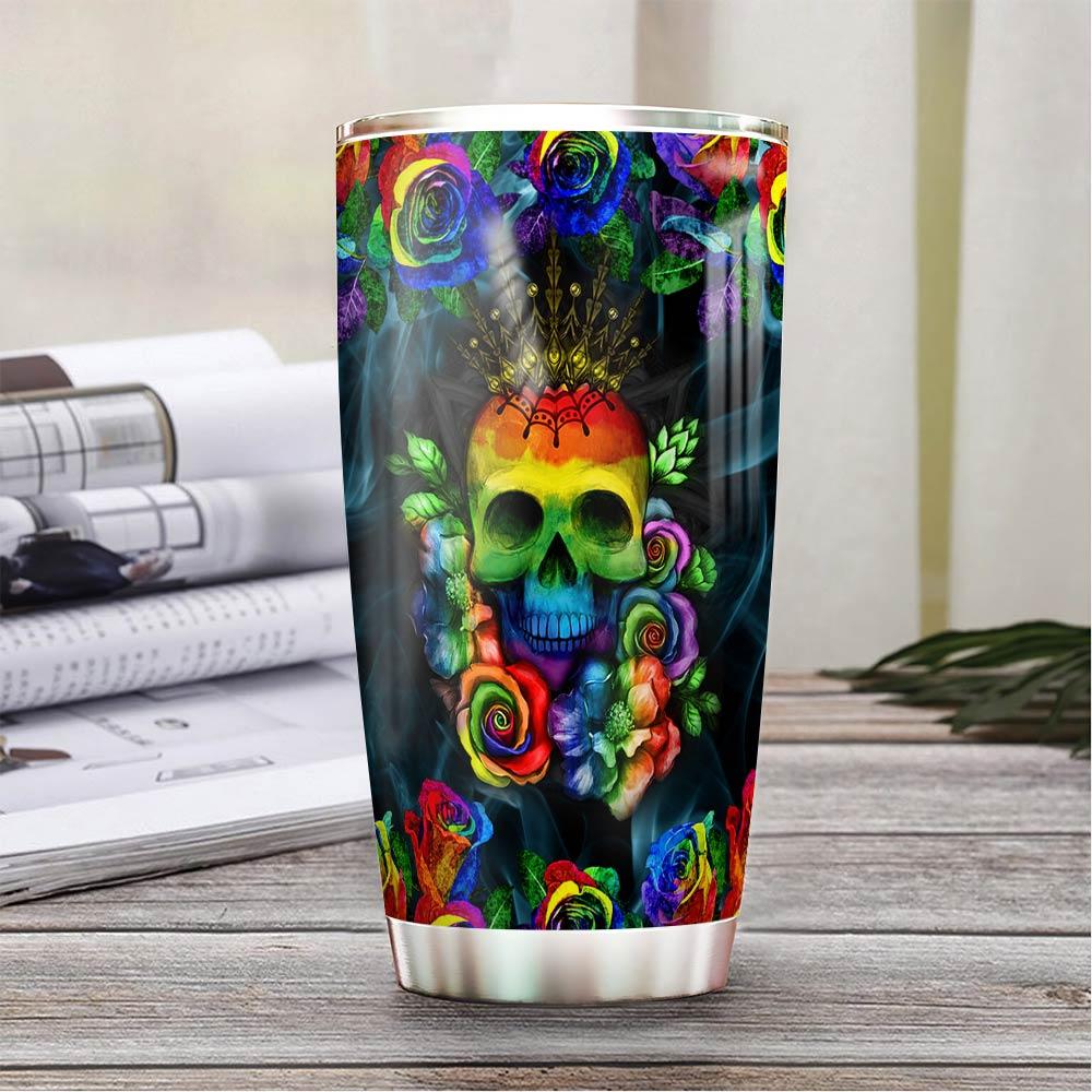 LGBT Skull Personalized Stainless Steel Tumbler lgbt skull personalized stainless steel tumbler 1429