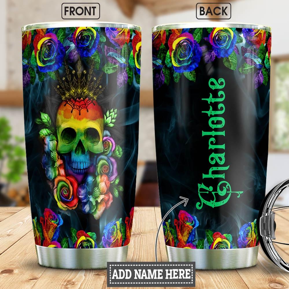 LGBT Skull Personalized Stainless Steel Tumbler lgbt skull personalized stainless steel tumbler 1485