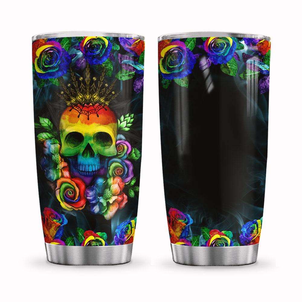 LGBT Skull Personalized Stainless Steel Tumbler lgbt skull personalized stainless steel tumbler 2269