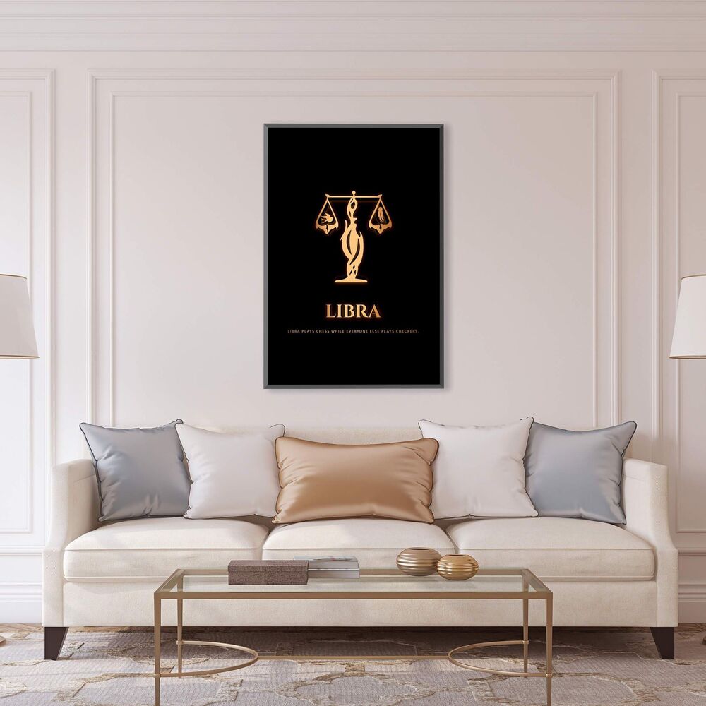 Libra Gold Motivational Positive Canvas Print - Wall Art Decor libra gold motivational positive canvas print wall art decor 5179