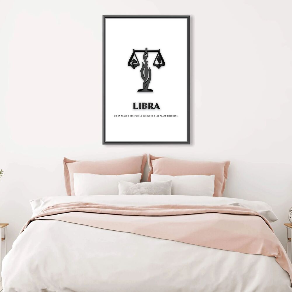 Libra White Motivational Positive Canvas Print - Wall Art Decor libra white motivational positive canvas print wall art decor 6315