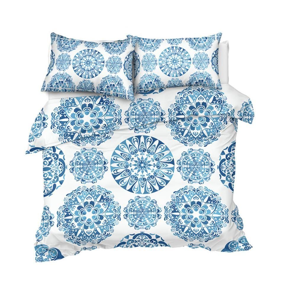 Light Blue Mandala Indigo Duvet Cover Bedding Set light blue mandala indigo duvet cover bedding set 4603