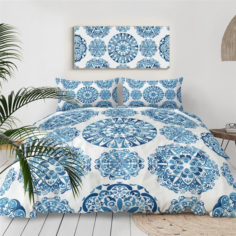 Light Blue Mandala Indigo Duvet Cover Bedding Set light blue mandala indigo duvet cover bedding set 5790