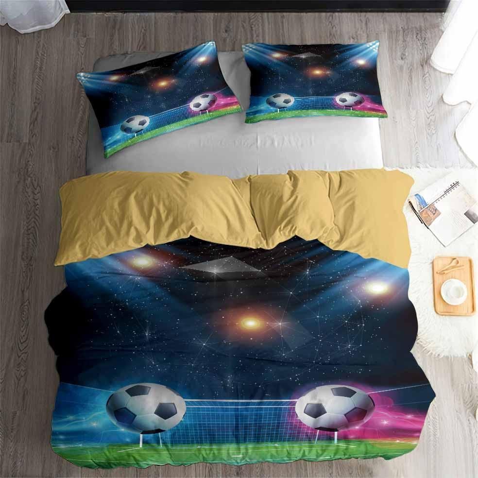 light football color printed bedding set bedroom decor 2702