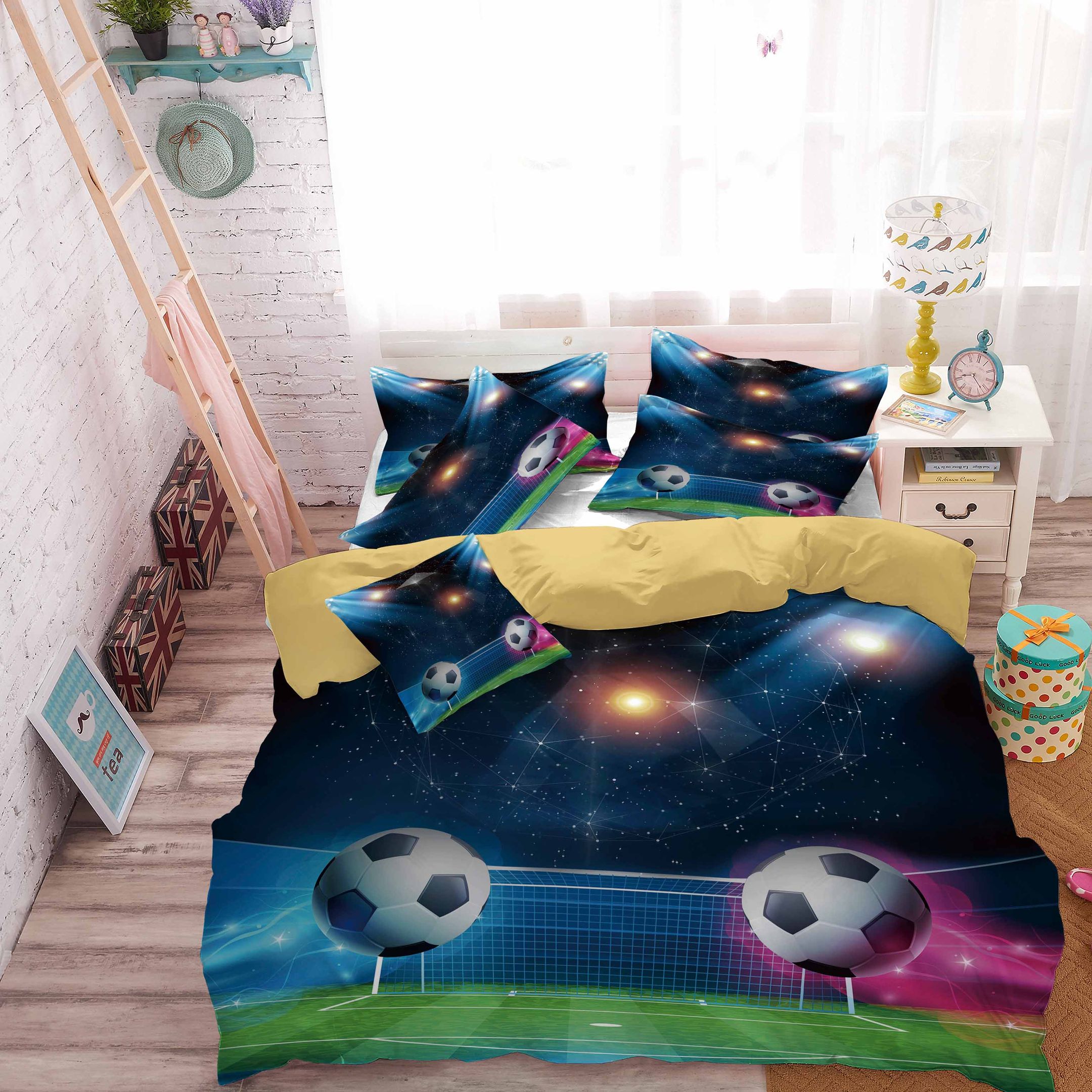 light football color printed bedding set bedroom decor 8580