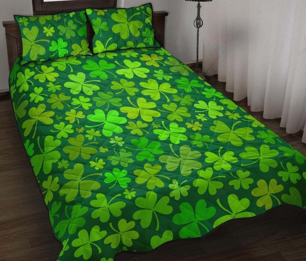 Light Green Shamrock St Patrick's Day Duvet Cover Bedding Set light green shamrock st patricks day duvet cover bedding set 5460