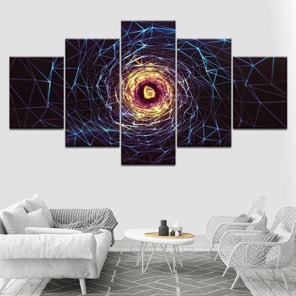 Lightning Pattern - Abstract 5 Panel Canvas Art Wall Decor lightning pattern abstract 5 panel canvas art wall decor 5294