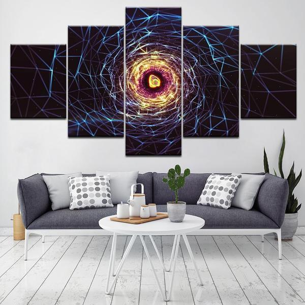 Lightning Pattern - Abstract 5 Panel Canvas Art Wall Decor lightning pattern abstract 5 panel canvas art wall decor 5780