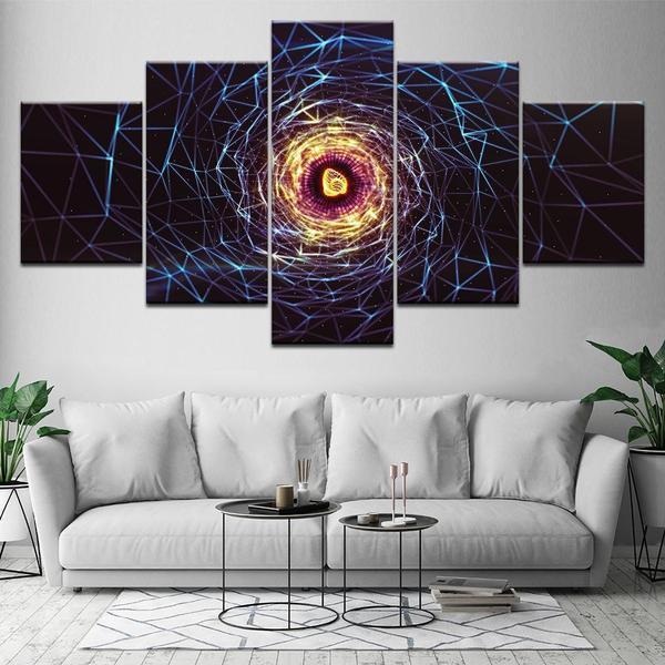 Lightning Pattern - Abstract 5 Panel Canvas Art Wall Decor lightning pattern abstract 5 panel canvas art wall decor 8855