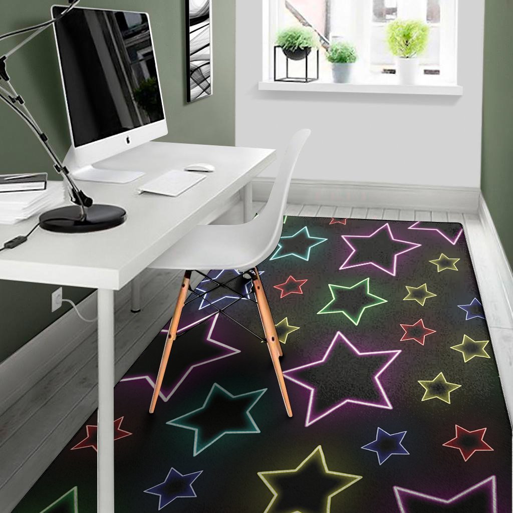 Lights Star Pattern Print Area Rug Floor Decor lights star pattern print area rug floor decor 4536