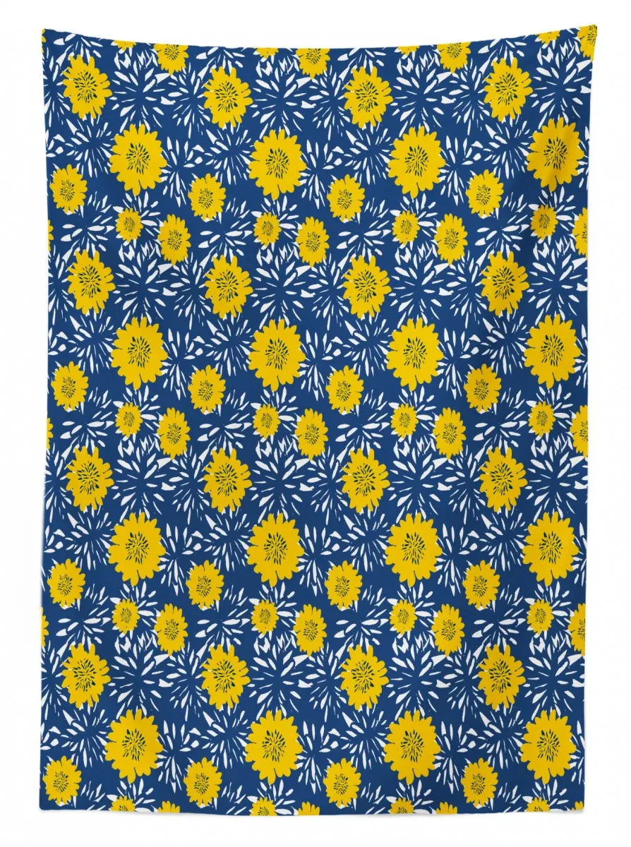 lily blossoms paintbrush 3d printed tablecloth table decor 4079