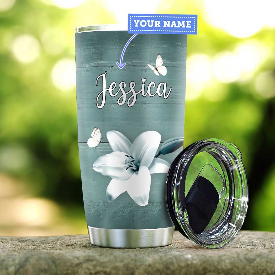 lily flower god says you are personalized stainless steel tumbler 2431