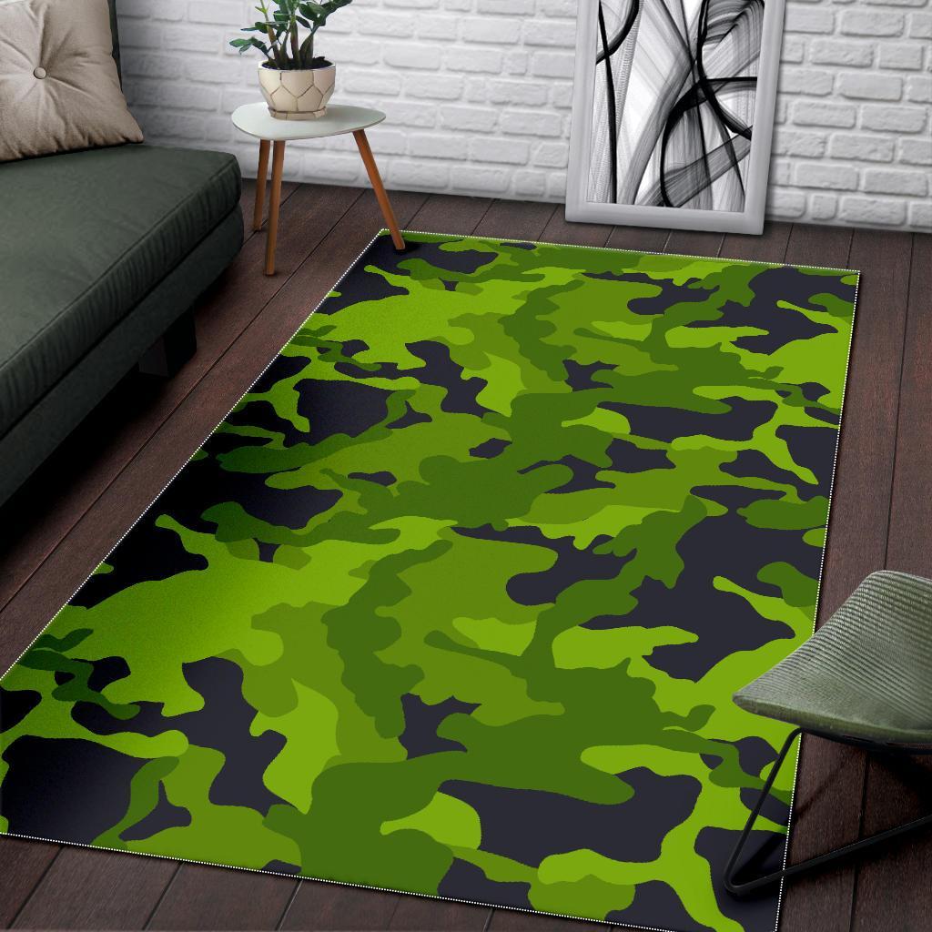 lime green camouflage print area rug floor decor 5771